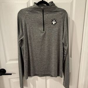 Rugged Maniac Men's 1/4 Zip Performance Long Sleeve Activewear‎ T-Shirt Gray Med